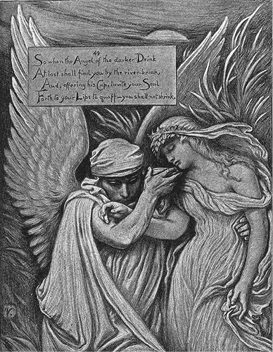 PLATE II Illustration by Elihu Vedder (1836-1923), attached to quatrain 43 in FitzGerald&rsquo;s third edition, published by Houghton Mifflin in 1884.