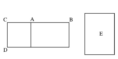 Figure 7. Diagram for Khayyam’s third solution of equation “a square and ten roots are equal to thirty-nine.”