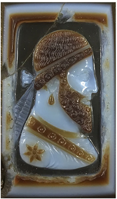 PLATE III. The “Collot Cameo” depicting an early Sasanian king, perhaps King Narseh? Private collection.