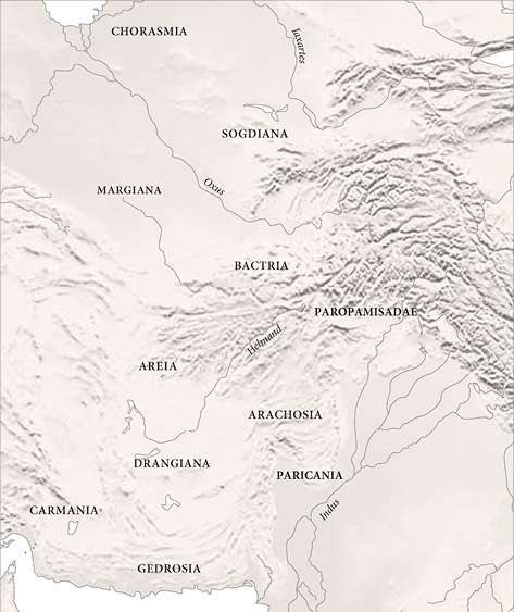 Figure 1. The eastern Iranian lands considered in the text (2nd century BCE-7th century CE). &copy; Carlo Marchetti, courtesy of the author.
