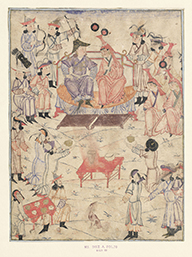 Figure 1b. Enthronement. Staatsbibliothek zu Berlin - Preussicher Kulturbesitz, Orientabteilung, MS Diez A, fol. 70 S 10. Cf. Ipşiroğlu, p. 22.