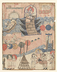 Figure 3. Capture of Baghdad. Staatsbibliothek zu Berlin - Preussischer Kulturbesitz, Orientabteilung, MS Diez A, fol. 70 S.4. Cf. Ipşiroğlu, p. 17.