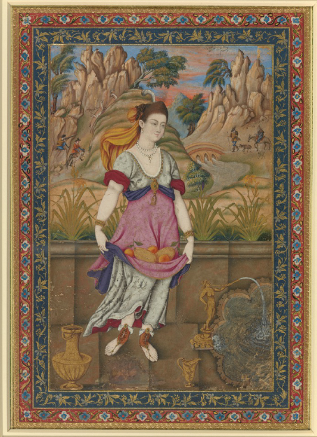 PLATE II. “A Woman by the Fountain,” ʿAliqoli Jebādār, undated. © Arthur M. Sackler Gallery, Smithsonian Institution, Washington, D.C.: The Art and History Collection, LTS1995.2.118.