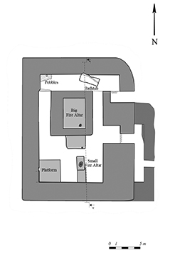 Figure 3. Preliminary plan of cultic structure (Phase 3) at Kyzyltepa. Modified based on Sverchkov and Wu, 2019, p. 116, fig. 17.